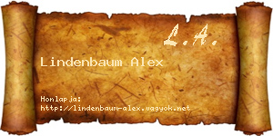 Lindenbaum Alex névjegykártya